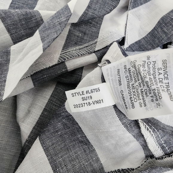 J.Crew Striped Linen Blend Tie-Hem Sleeveless Top – Size 00 - Picture 8 of 8